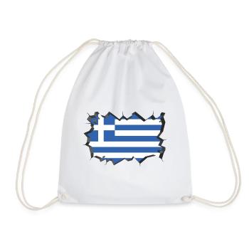 Grèce Drapeau Hellas Drapeau Athènes Crète Kos - Sac de sport léger - blanc - Devant