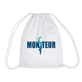 moniteur plongée sous marine coach plongeur - Sac de sport léger - blanc - Devant