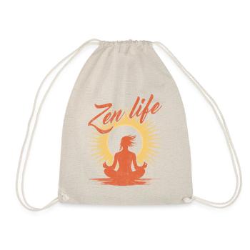 Yoga Zen Life - The well-being of meditation - Drawstring Bag - nature - Front