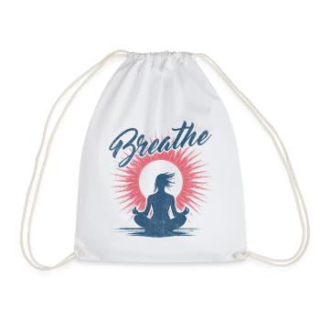 Yoga - The Well-Being of Meditation - Drawstring Bag - white - Front