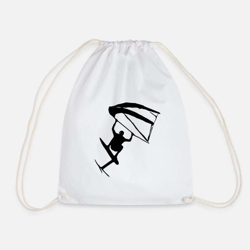 Trendy Wingfoil Style - Drawstring Bag - white