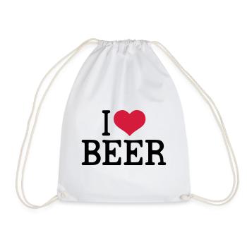 Funny Beer - J’adore la bière - Sac de sport léger - blanc - Devant