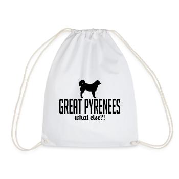 Great Pyrenees What Else Dogs Saying Wilsigns - Drawstring Bag - white - Front