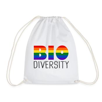 LGBT Biodiversität Gay Pride Liebe ist Liebe LGBTQ - Turnbeutel - Weiß - Vorne