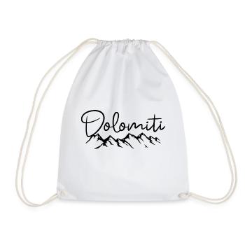 Dolomiti Alps Italy - Drawstring Bag - white - Front