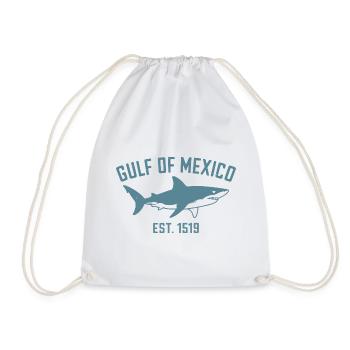 Gulf of Mexico Est. 1519 Shark Vintage Design - Drawstring Bag - white - Front