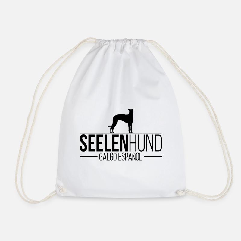 Galgo Espanol Seelenhund Hundespruch Wilsigns - Turnbeutel - Weiß