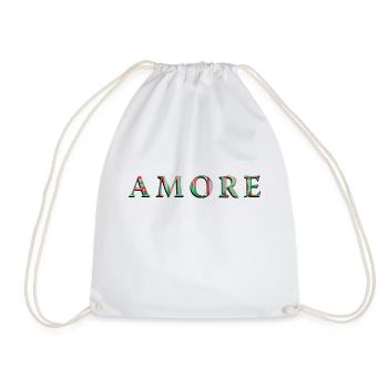 Amore - Drawstring Bag - white - Front