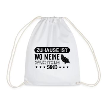 Wachteln Geschenk Wachtelzüchter Vogel Delikatesse - Turnbeutel - Weiß - Vorne
