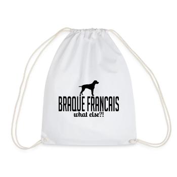 BRAQUE FRANCAIS quoi d’autre chien disant Wilsigns - Sac de sport léger - blanc - Devant