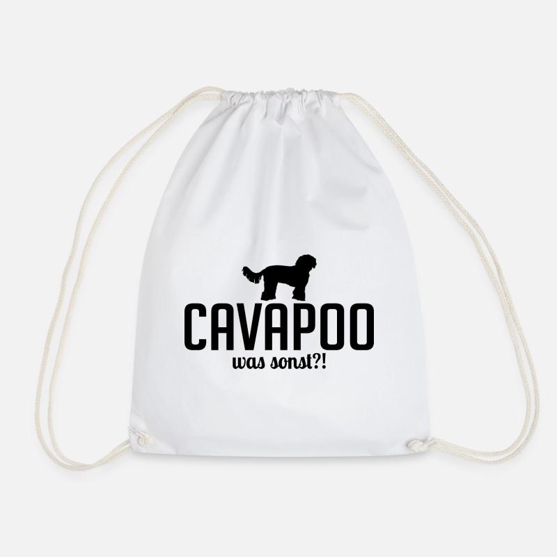 Cavapoo was sonst Hundespruch Hunde Wilsigns - Turnbeutel - Weiß
