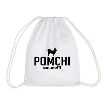 Pomchi was sonst Hundespruch Hunde - Turnbeutel - Weiß - Vorne