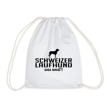 Schweizer Laufhund was sonst Hundespruch Hunde - Turnbeutel - Weiß - Vorne