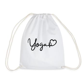 Yoga Herzschlag - Turnbeutel - Weiß - Vorne