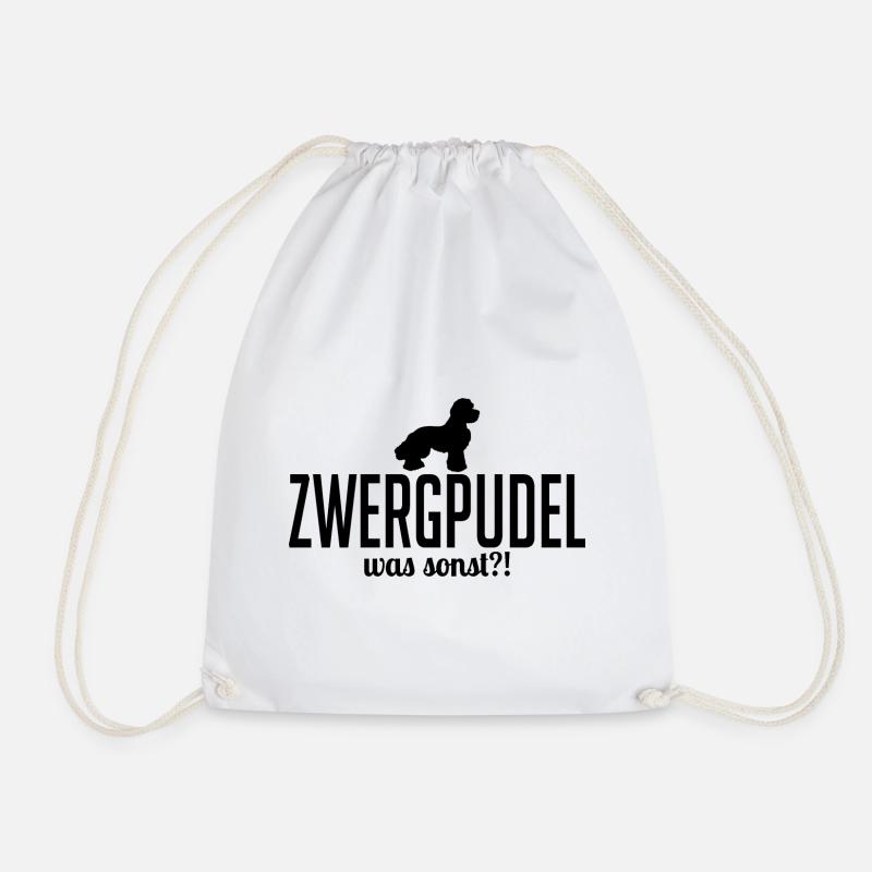 Zwergpudel was sonst Hunde Spruch Wilsigns - Turnbeutel - Weiß