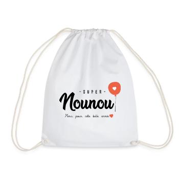 Cadeau Nounou super nounou atsm - Sac de sport léger - blanc - Devant