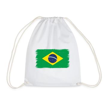 Brazil flag Brazilian flag South America - Drawstring Bag - white - Front