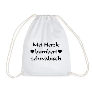 Schwäbisch Geschenk Schwaben Schwabenland Heimat - Turnbeutel - Weiß - Vorne