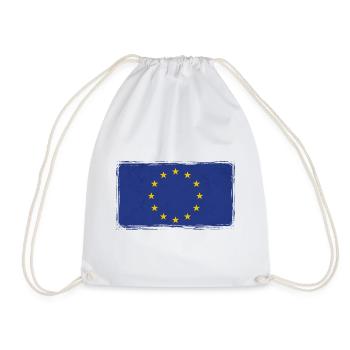 Drapeau européen Vintage Used Look UE Européen - Sac de sport léger - blanc - Devant