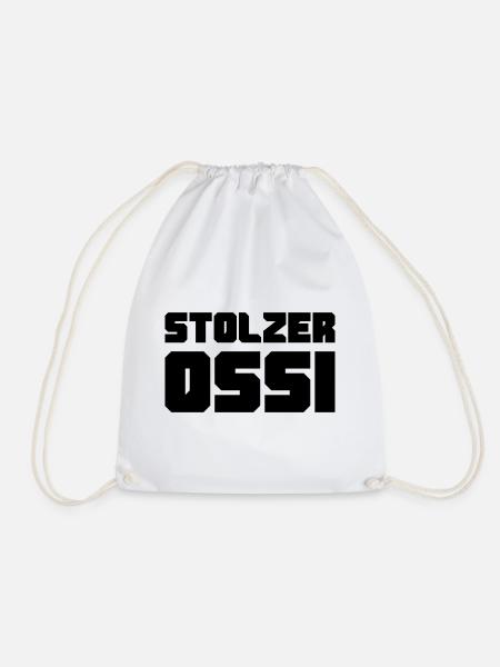 Stolzer Ossi NVA Ostdeutschland Geschenk Nostalgie - Turnbeutel - Weiß