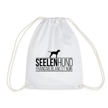 Epagneul Blanc Et Noir Seelenhund Hundespruch - Turnbeutel - Weiß - Vorne