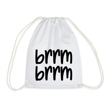 brrm brrm - Drawstring Bag - white - Front
