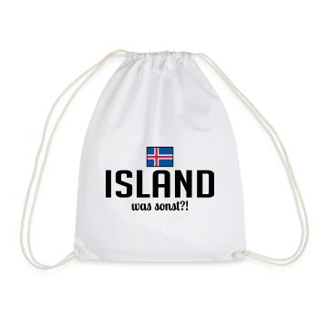 Iceland what else saying Scandinavia holidays - Drawstring Bag - white - Front