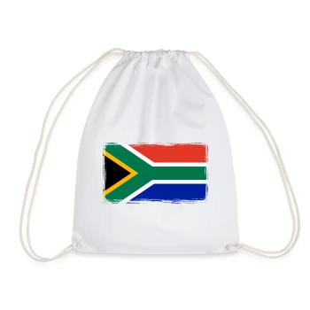 South Africa Flag Africa South African Flag - Drawstring Bag - white - Front