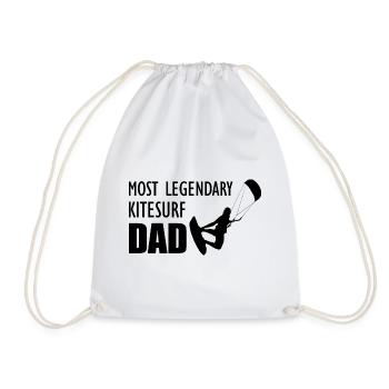 Most legendary kitesurf dad Geschenk Kitesurfer - Turnbeutel - Weiß - Vorne