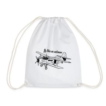 Antonov An-2 Flugzeug Doppeldecker UdSSR Geschenk - Turnbeutel - Weiß - Vorne