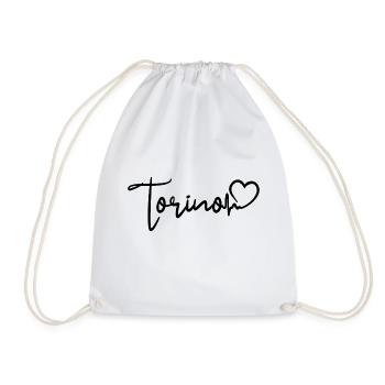 Torino Heartbeat Turin Italy - Drawstring Bag - white - Front