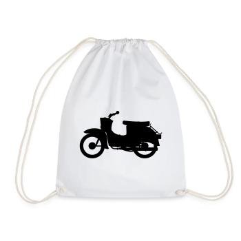 Simson Schwalbe Silhouette - Turnbeutel - Weiß - Vorne
