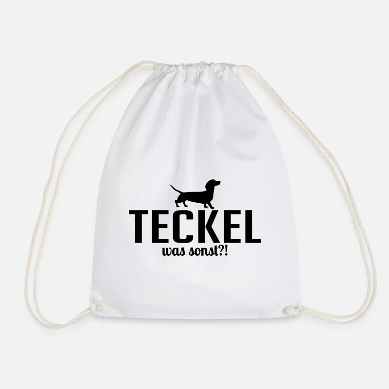 Teckel was sonst Hunde Spruch Wilsigns - Turnbeutel - Weiß