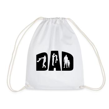 Dad and Daughter Father's Day Gift - Drawstring Bag - white - Front