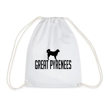 Great Pyrenees Dog Breed Dogs Wilsigns - Drawstring Bag - white - Front