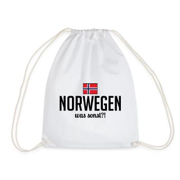 Norwegen was sonst Spruch Skandinavien Urlaub - Turnbeutel - Weiß - Vorne