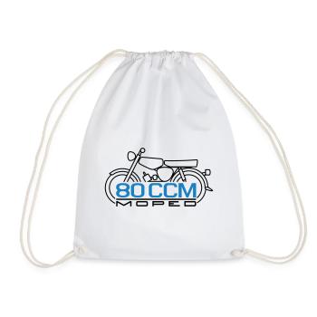 Simson S51 80cc Moped Emblem - Drawstring Bag - white - Front