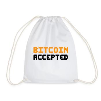 Bitcoin Accepted - Turnbeutel - Weiß - Vorne