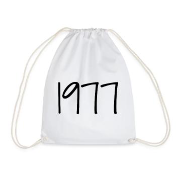 1977 Retro Style 1977 Birthday 1977 Vintage - Drawstring Bag - white - Front