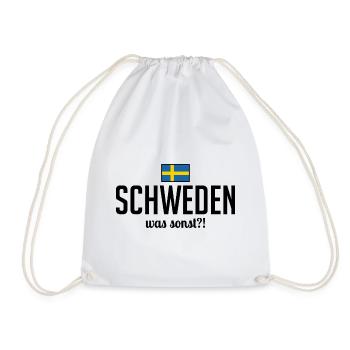 Schweden was sonst Spruch Skandinavien - Turnbeutel - Weiß - Vorne