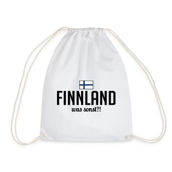 Finland what else saying Scandinavia vacation - Drawstring Bag - white - Front