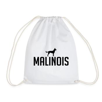 MALINOIS Race de chiens Sport canin Wilsigns Cadeau - Sac de sport léger - blanc - Devant
