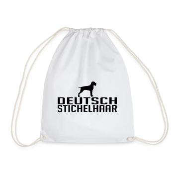 DEUTSCH STICHELHAAR Hunderasse Jagdhunde Wilsigns - Turnbeutel - Weiß - Vorne