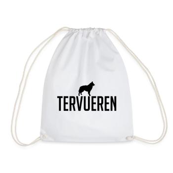 TERVUEREN Dog Dogs Wilsigns - Drawstring Bag - white - Front