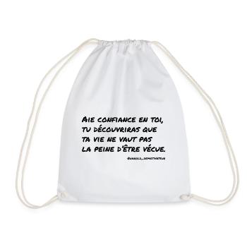 Aie confiance en toi... - Sac de sport léger - blanc - Devant