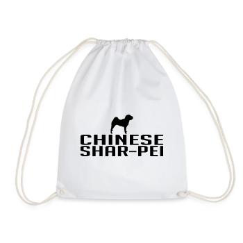 Chinese Shar-Pei Dog Breed Dogs Wilsigns - Drawstring Bag - white - Front