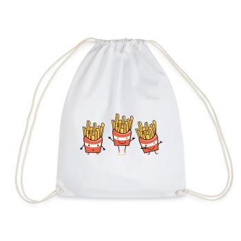 frites Cadeau à personnaliser - Sac de sport léger - blanc - Devant