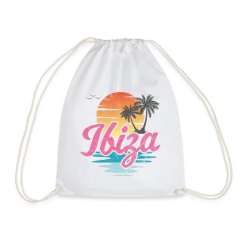 Ibiza Beach - Drawstring Bag - white - Front