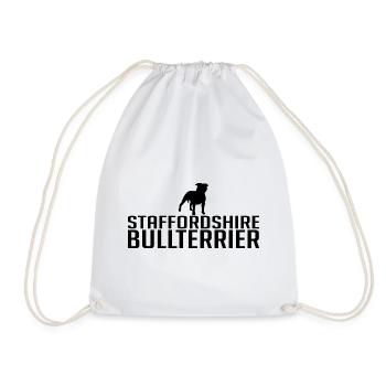 Staffordshire Bullterrier Hunderasse Hund Hunde - Turnbeutel - Weiß - Vorne