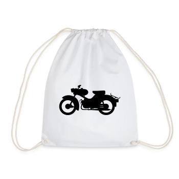 Simson Spatz Silhouette - Turnbeutel - Weiß - Vorne